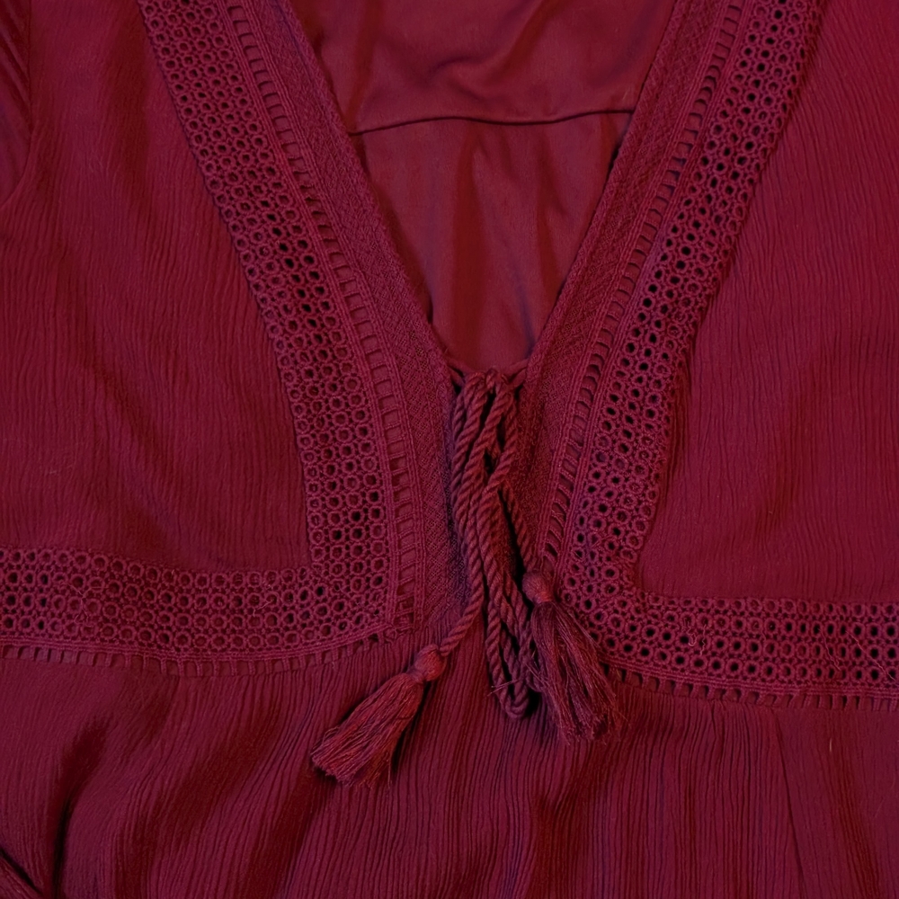 Torrid Burgundy Long Sleeve Dress - Picture 3 of 9